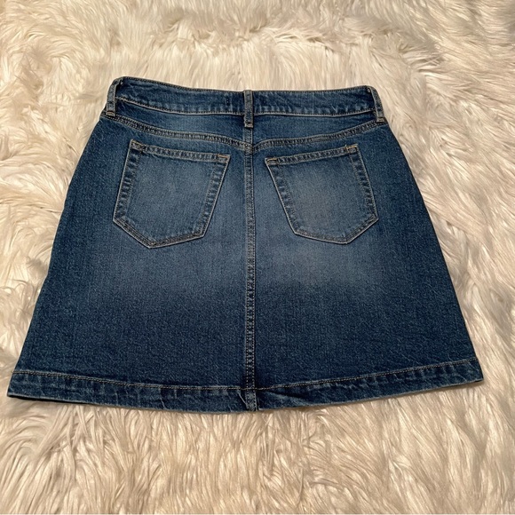 Loft Denim Mini Skirt A-Line Medium Wash 00P - Picture 6 of 10